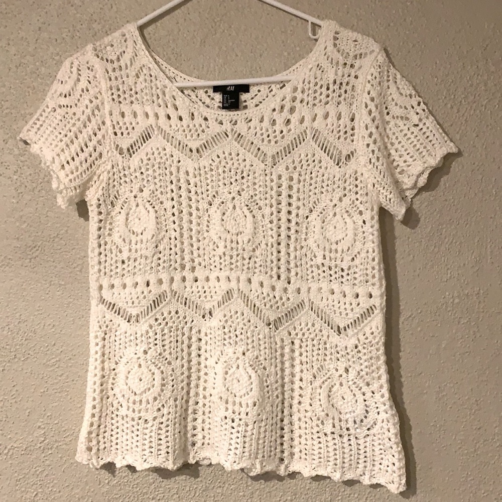 H&M Short Sleeve Knitted Blouse S